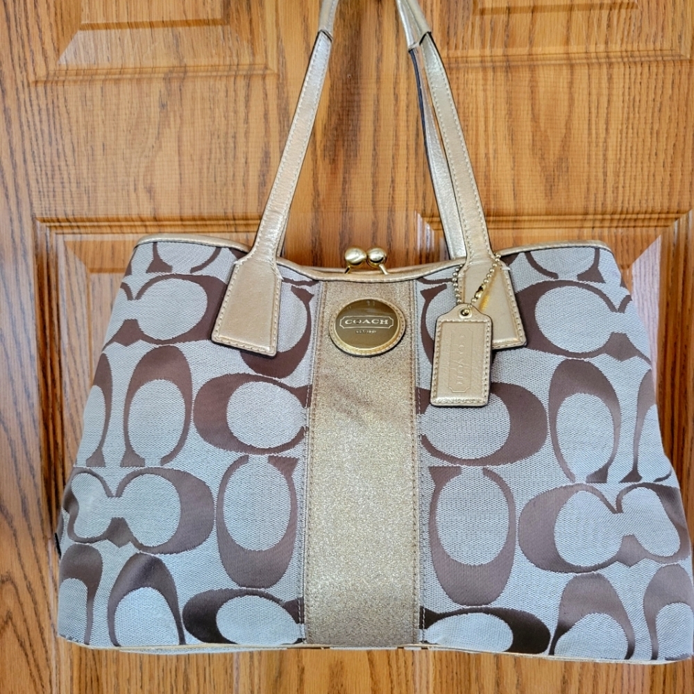Coach Signature Carry All Tote
